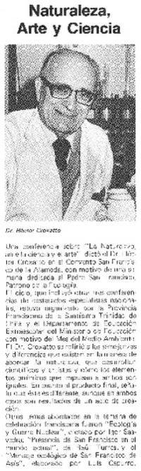 Naturaleza, arte y ciencia.