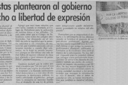 Periodistas plantearon al gobierno el derecho a la libertad de expresión.