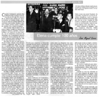 Elena cumple 100 años