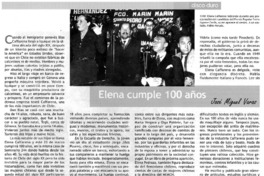 Elena cumple 100 años
