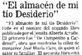 El Almacen de mi tío Desiderio".