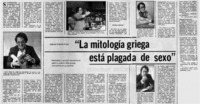 La mitología griega está plagada de sexo": [entrevista]