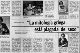 La mitología griega está plagada de sexo": [entrevista]