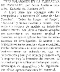 Tres eslabones en al narrativa de Cortazar.