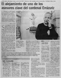 El alejamiento de uno de los asesores clave del cardenal Errázuriz