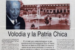 Volodia y la patria chica : [entrevista]