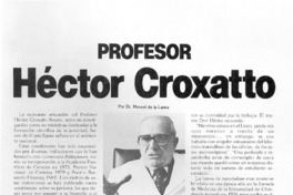 Profesor Héctor Croxatto