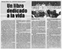 Un libro dedicado a la vida.