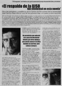 El respaldo de la UJSO fue elemental en esta novela" : [entrevista]