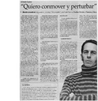 Quiero conmover y perturbar" : [Entrevista]