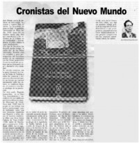 Cronistas del nuevo mundo