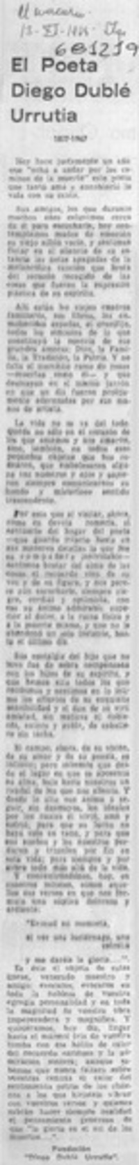 El poeta Diego Dublé Urrutia.