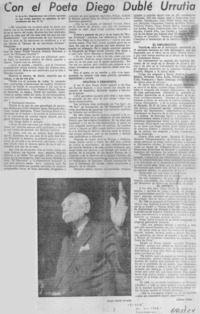 Con el poeta Diego Dublé Urrutia