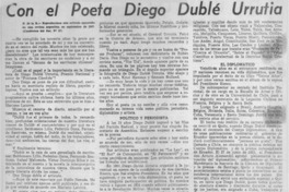 Con el poeta Diego Dublé Urrutia