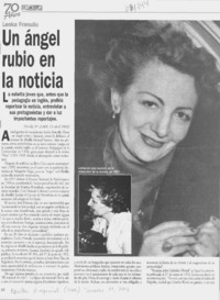 Un ángel rubio en la noticia