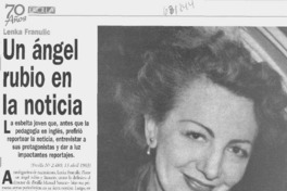 Un ángel rubio en la noticia