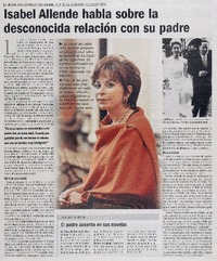 Isabel Allende habla sobre la desconocida relación con su padre.