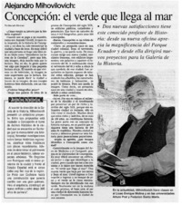 Concepción: el verde que llega al mar : [entrevista]