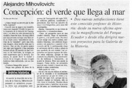 Concepción: el verde que llega al mar : [entrevista]