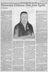 Personajes chilenos, don Juan Egaña