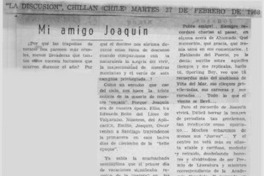 Mi amigo Joaquín
