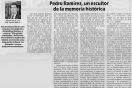 Pedro Ramírez, un escultor de la memoria histórica