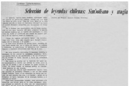 Selección de leyendas chilenas, simbolismo y magia.