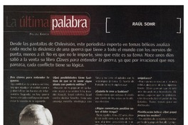 La Ultima palabra : [Entrevista]