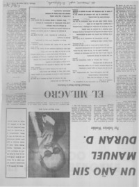 Un año sin Manuel Durán D.