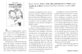 Jonás y Jesús. Una aproximación al humor y a la alegría en la Biblia
