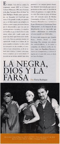 La Negra, Dios y la farsa