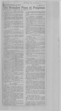 Un hombre para el progreso.