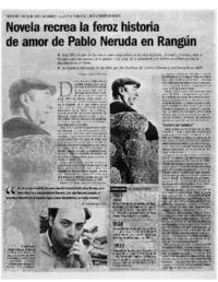 Novela recrea la feroz historia de amor de Pablo Neruda en Rangún