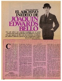 El archivo inédito de Joaquín Edwards Bello