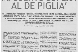 Creo que mi cuento supera al de piglia: [entrevista]