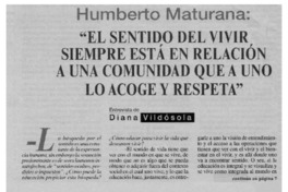 El sentido del vivir siempre está en relación a una comunidad que a uno lo acoge y respeta": [entrevista]