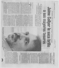 Jaime Collyer le saca brillo a sus mayores tesoros: [entrevista]