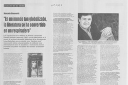 En un mundo tan globalizado, la literatura se ha convertido en un respiradero": [entrevista]