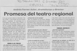 Promesa del teatro regional: [entrevista]