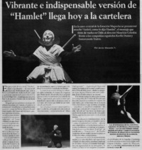 Vibrante e indispensable vesión de "Hamblet" llega a la cartelera"