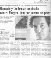 Gumucio y Contreras en picada contra Vargas Llosa por guerra del pisco