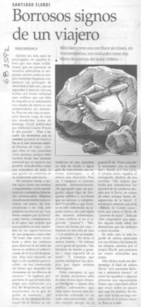 Borrosos signos de un viajero