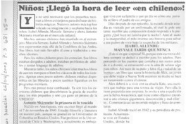 Niños: ¡Llegó la hora de leer "en chileno"!