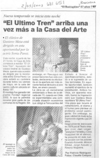 "El último tren" arriba una vez más a la casa del arte