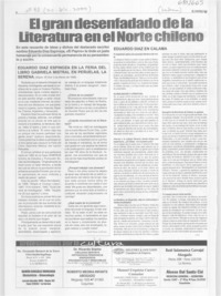 El gran desenfadado de la literatura en el Norte chileno