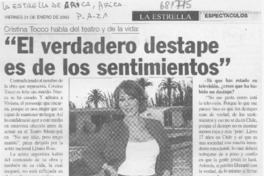 "El verdadero destape es de los sentimientos" : [entrevista]