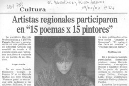 Artistas regionales participaron en "15 poemas x 15 pintores".