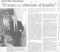 "El teatro es inherente al hombre" : [entrevista]