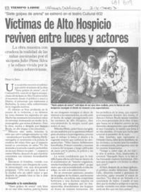 Víctimas de Alto Hospicio reviven entre luces y actores