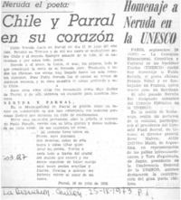 Homenaje a Neruda en la UNESCO.